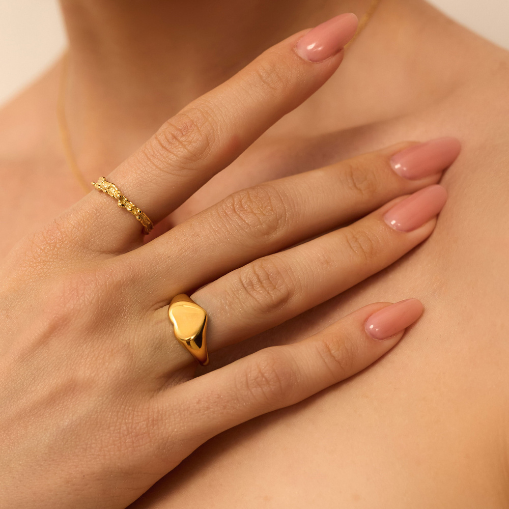 Złoty pierścionek Heart N°2