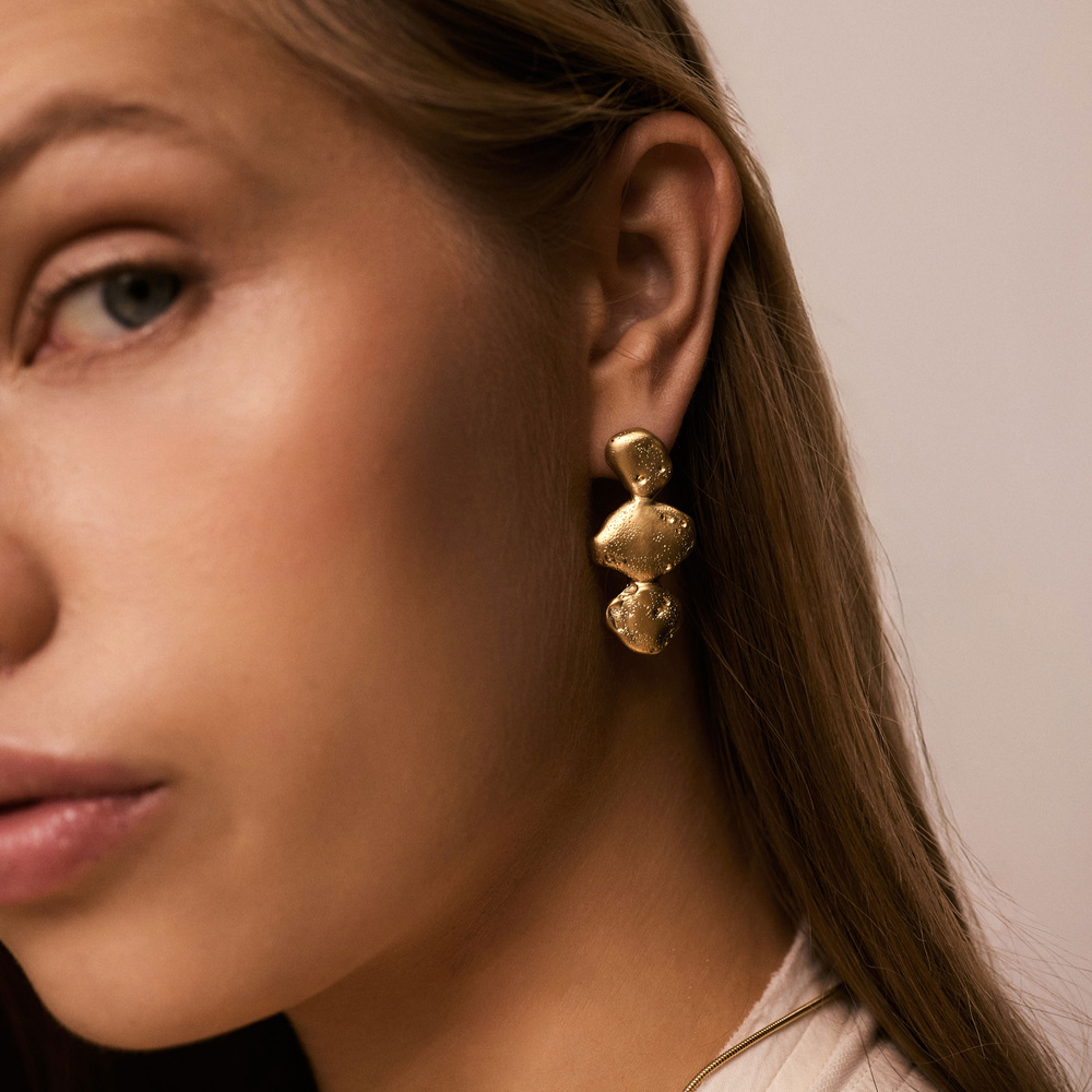 Złote kolczyki BALANCE