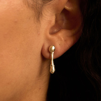 Złote kolczyki krople DRIP