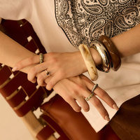 Pierścionek z jaspisu dalmatyńskiego Pepper N°2