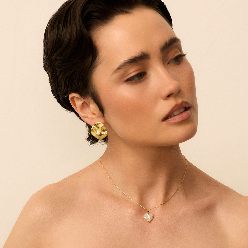 Złote kolczyki Wavy