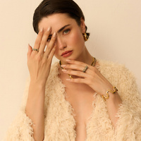 Pierścionek z jaspisu dalmatyńskiego Pepper N°2