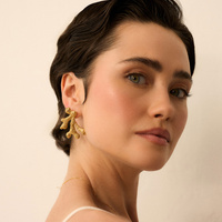 Złote kolczyki Coral Reef