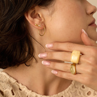 Złote kolczyki z cyrkoniami Birdy