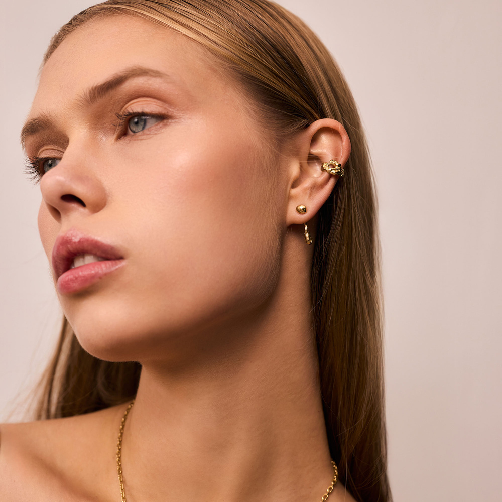 Złota nausznica AQUA