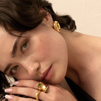 Złote kolczyki Sphere