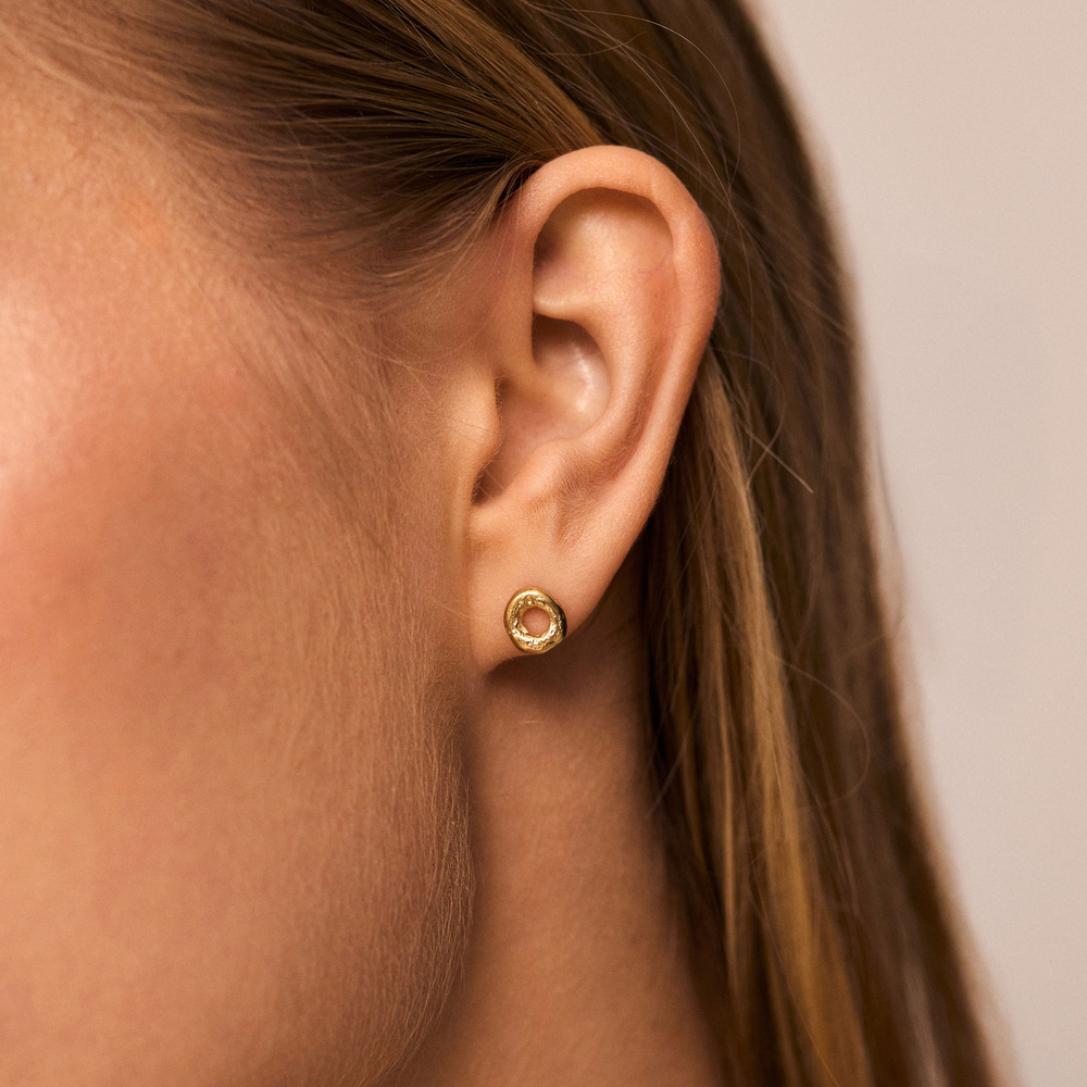 Złote Kolczyki PEBBLE