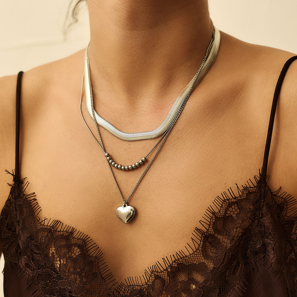 Srebrny naszyjnik Bubble Heart
