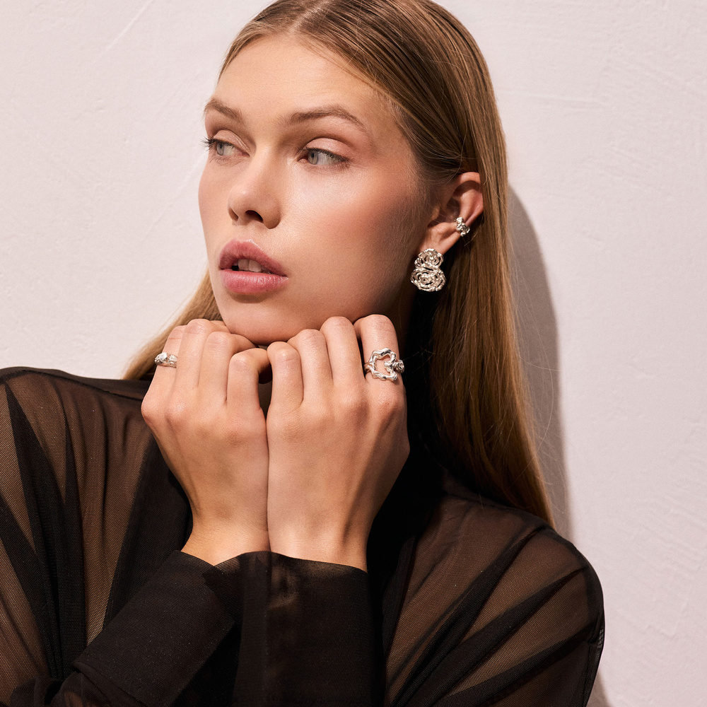 Srebrny pierścionek IGNIS