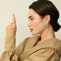 Srebrny regulowany pierścionek Gemini N°3