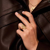 Złoty pierścionek SPIRAL