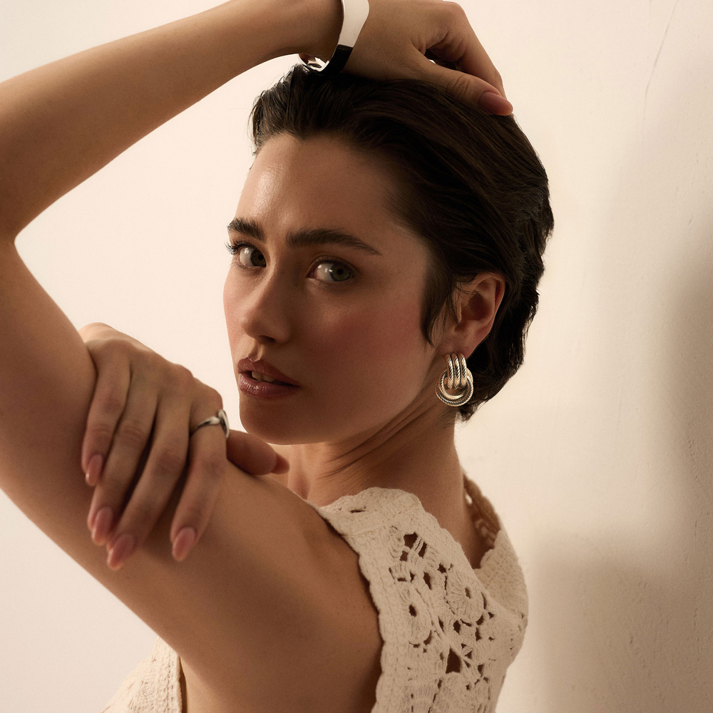 Srebrne kolczyki vintage Lazo