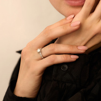 Srebrny pierścionek z Moissanitem (srebro 925) Promise N°4