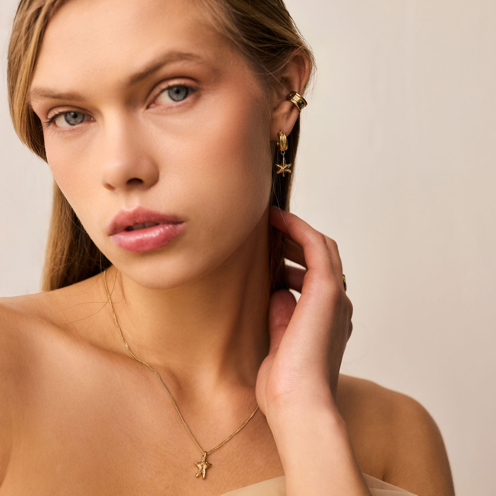 Złote kolczyki CELESTE