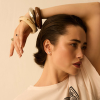 Srebrna sztywna bransoletka Bold