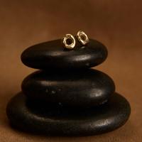 Złote Kolczyki PEBBLE