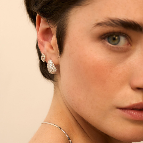 Srebrne kolczyki łezki z cyrkoniami (srebro 925)