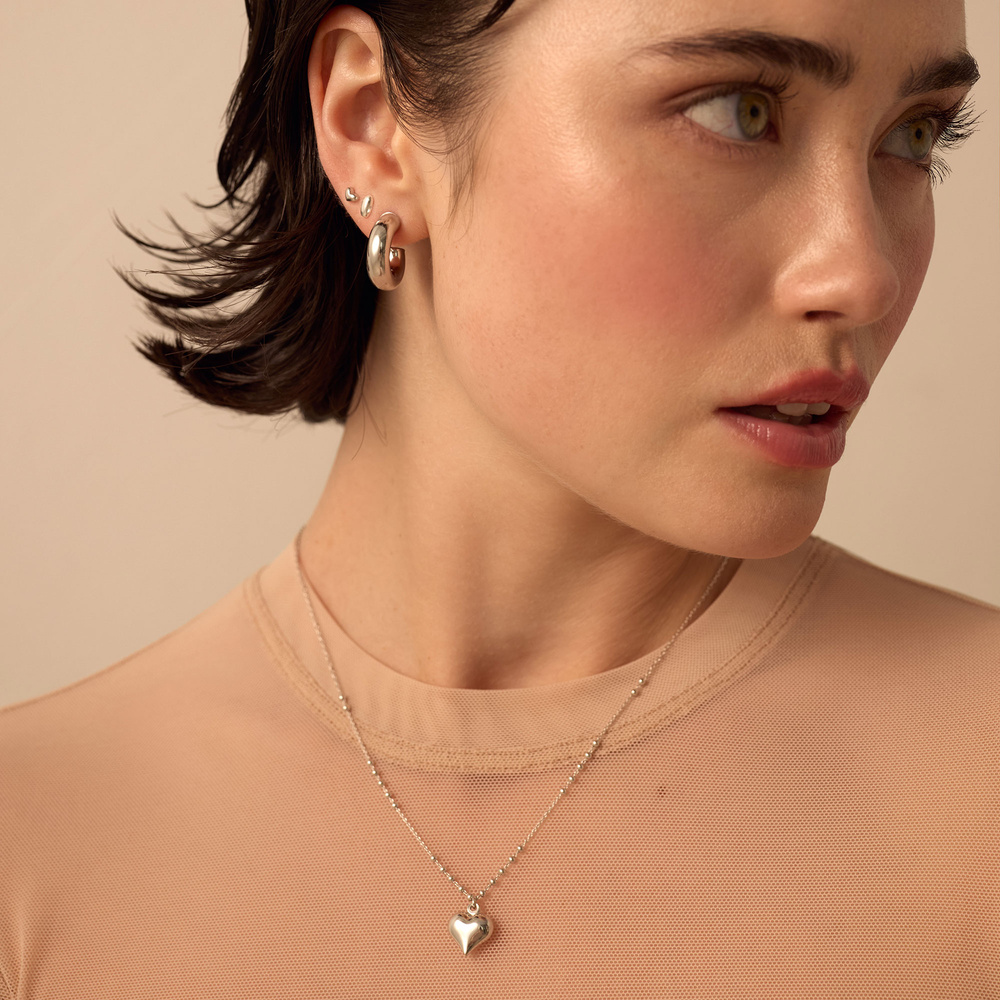 Srebrny naszyjnik Chunky Heart (srebro 925) 