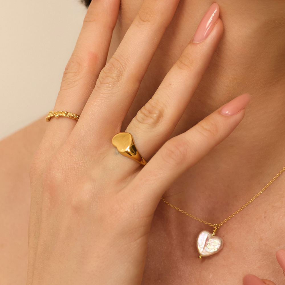 Złoty pierścionek Heart N°2