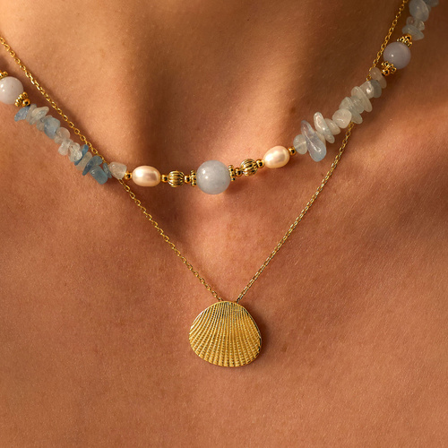 Złoty naszyjnik z muszelką Moana