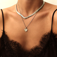 Srebrny naszyjnik z masą perłową Pinky Love