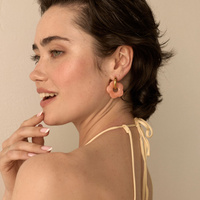 Złote kolczyki Fiore Peach