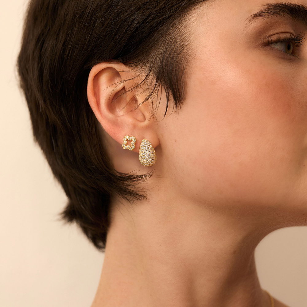 Złote kolczyki Lucky