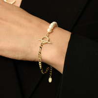 Złota bransoletka z perłami Whisper N°2