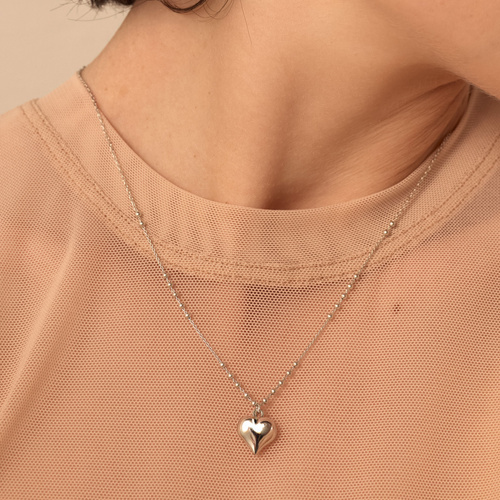 Srebrny naszyjnik Chunky Heart (srebro 925)