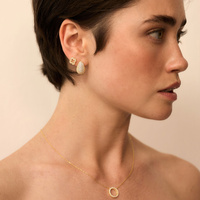 Złote kolczyki łezki z cyrkoniami (srebro 925)