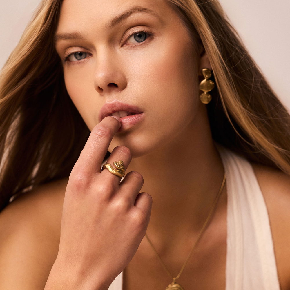 Złoty pierścionek ZEN