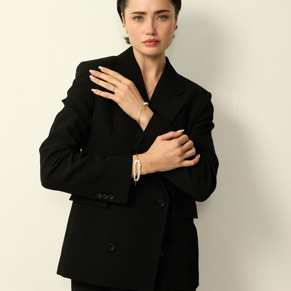 Złota bransoletka z perłami Whisper N°2