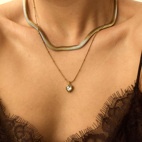 Złoty naszyjnik Crystal