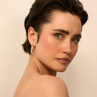 Srebrne kolczyki koła Lunar