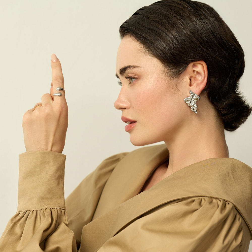 Srebrny regulowany pierścionek Gemini N°3