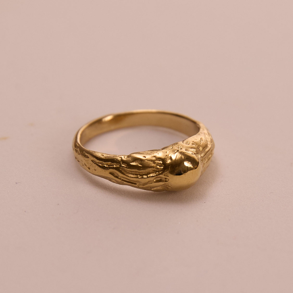 Złoty pierścionek SUN 