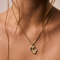 Złoty naszyjnik AQUA