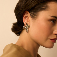 Srebrne kolczyki z listkami Birdy N°3