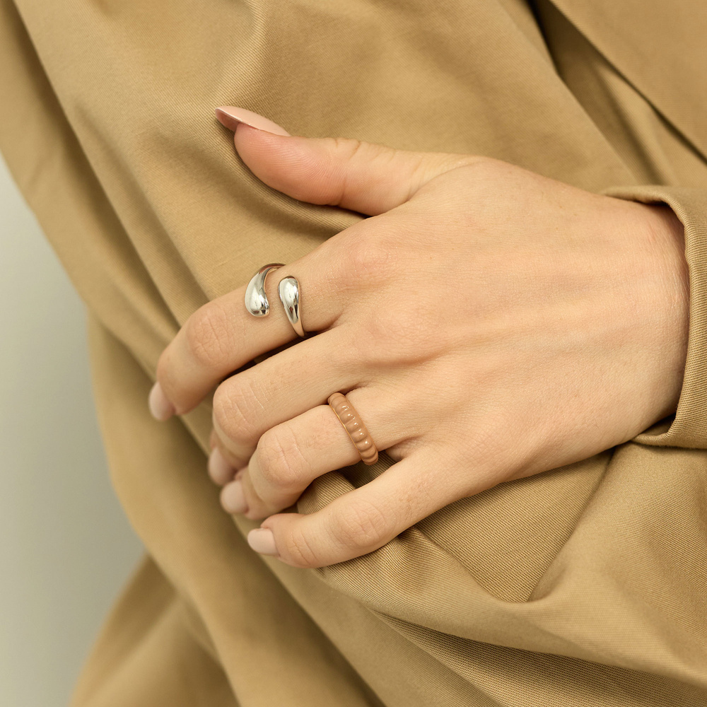 Srebrny regulowany pierścionek Gemini N°3