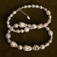 Srebrny naszyjnik perły SPONGIA