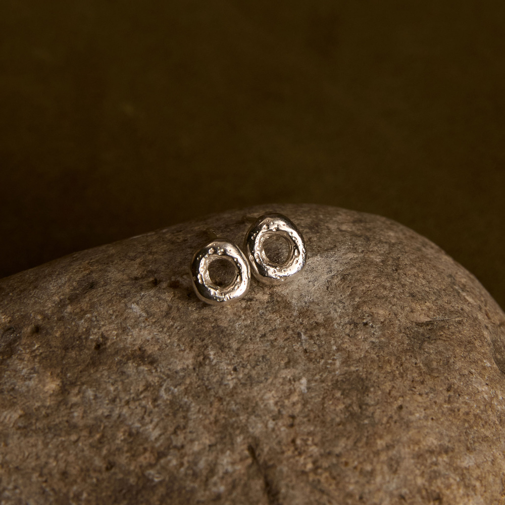 Srebrne kolczyki PEBBLE