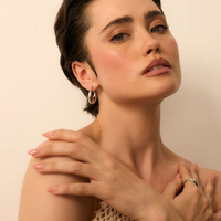 Srebrne kolczyki koła Lunar