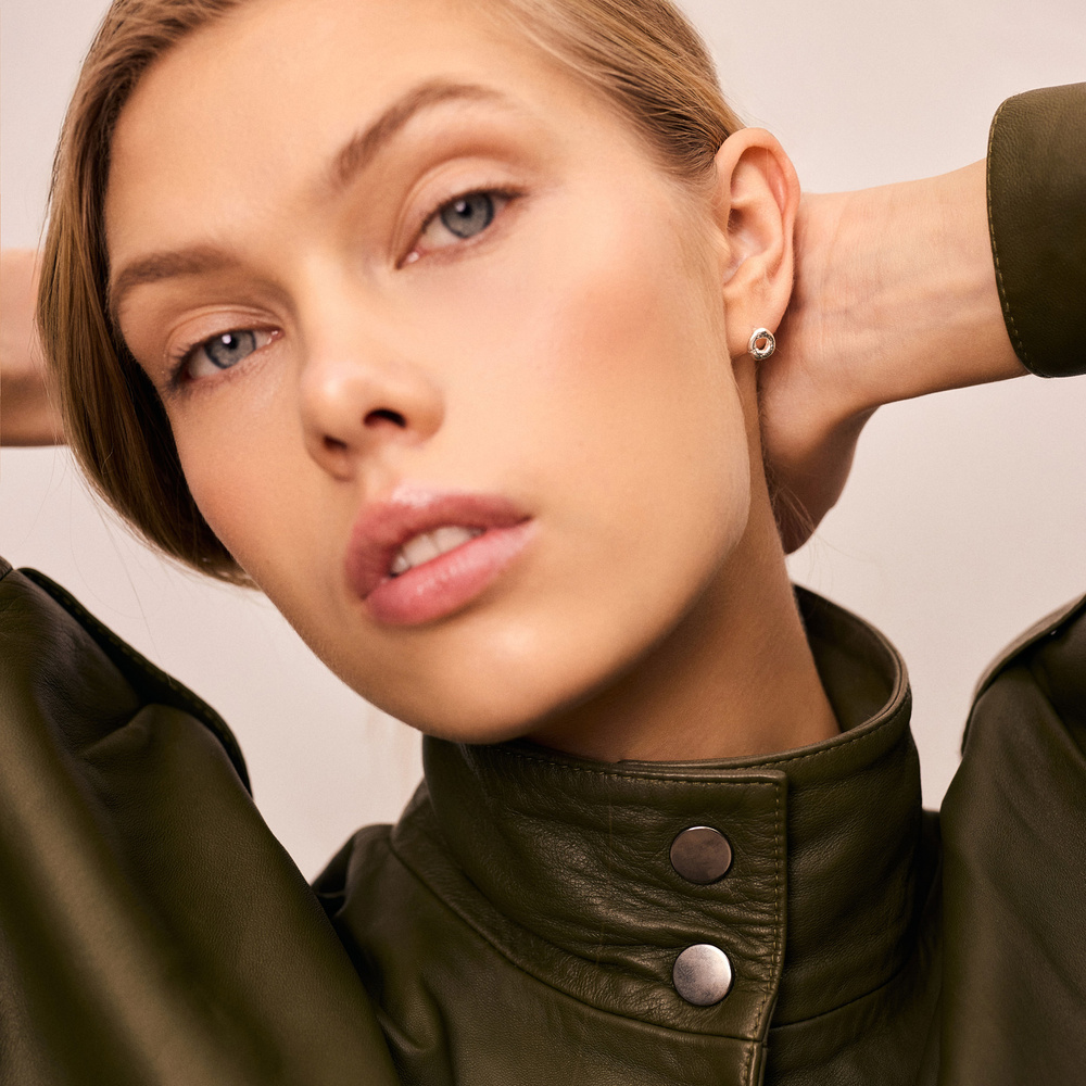 Srebrne kolczyki PEBBLE