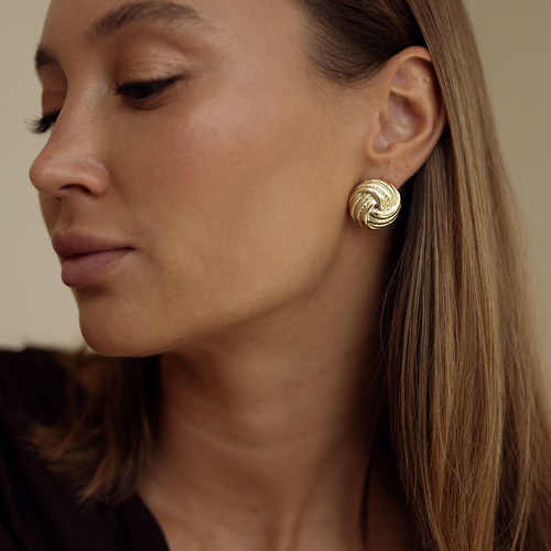 Złote kolczyki vintage N°4 (srebro 925)