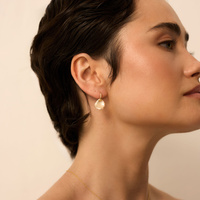 Złote kolczyki Pearl Petals