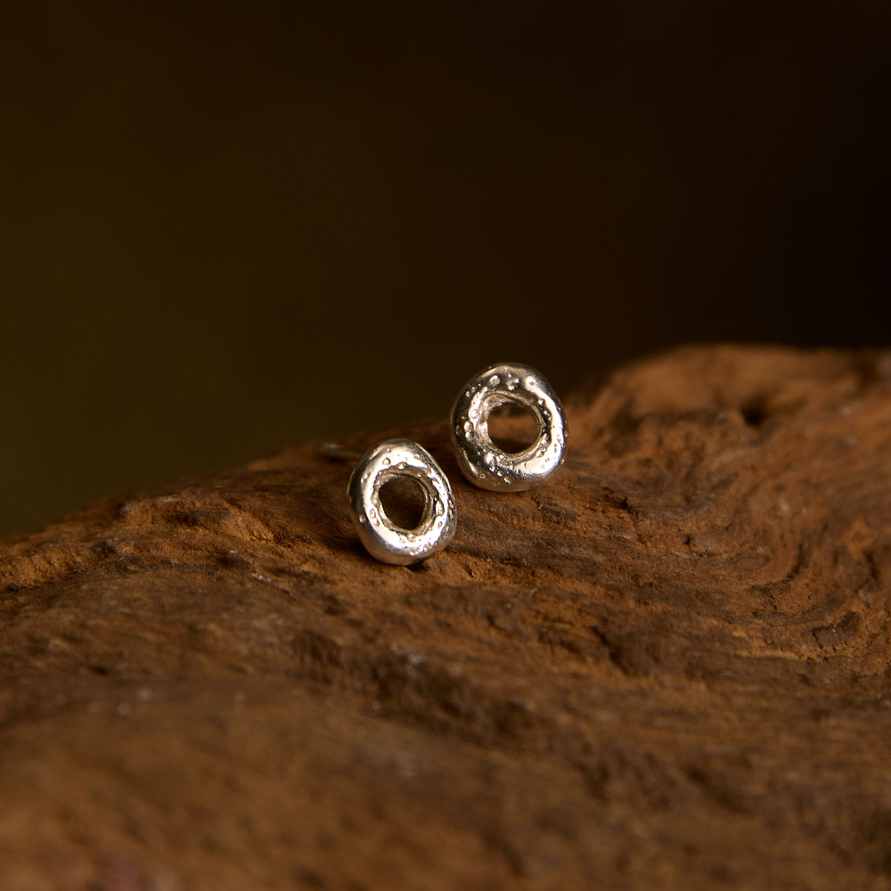 Srebrne kolczyki PEBBLE