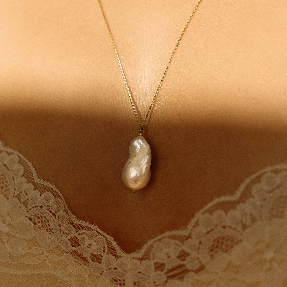 Złoty naszyjnik Baroque Pearl