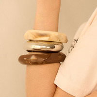 Srebrna sztywna bransoletka Bold