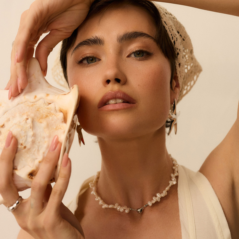 Srebrne kolczyki Starfish