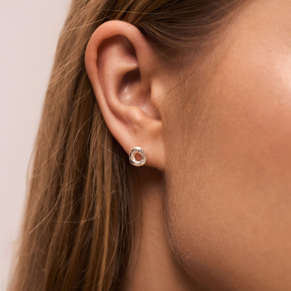 Srebrne kolczyki PEBBLE